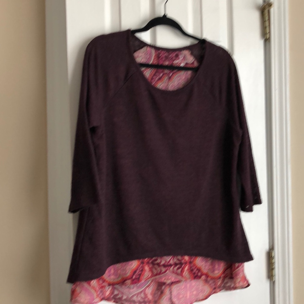 Cute wine red colored top
